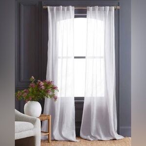 Quince White Sheer Curtains (set) 48x96